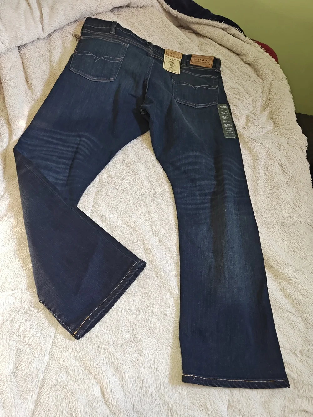Polo by Ralph Lauren Men's Dark Indigo Bootcut Jeans 38x30